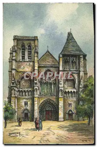 Cartes postales Fantaisie Illustrateur Barday Le Mans Notre Dame de la Couture