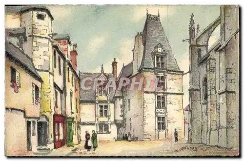 Ansichtskarte AK Fantaisie Illustrateur Barday Le Mans La place St Michel