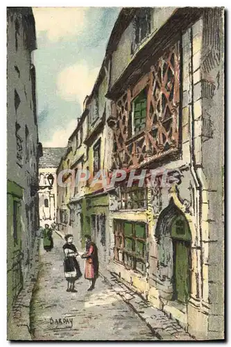 Cartes postales Fantaisie Illustrateur Barday Le Mans La maison de la reine Berangere