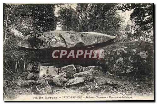 Ansichtskarte AK Dolmen Menhir Morvan Saint Brisson Dolmen Chevresse Monument druidique