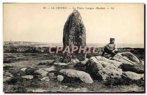 Ansichtskarte AK Dolmen Menhir Le Croisic La pierre longue Menhir