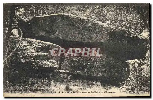 Ansichtskarte AK Dolmen Menhir Morvan Le dolmen Chevresse