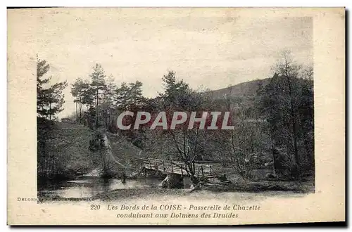 Ansichtskarte AK Dolmen Menhir Les bords de la Coise Passerelle de Chazette conduisant aux dolmens des druides