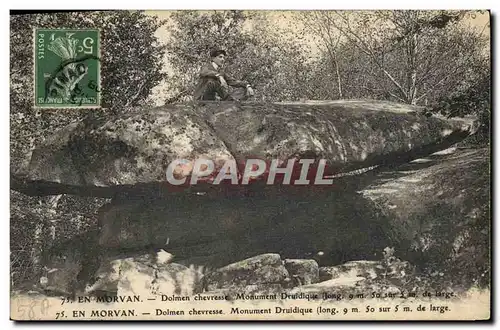 Ansichtskarte AK Dolmen Menhir Morvan Dolmen Chevresse Monument druidique