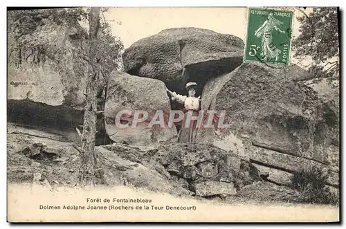 Ansichtskarte AK Dolmen Menhir Foret de Fontainebleau Dolmen Adolphe Joanne Rochers de la Tour Denecourt