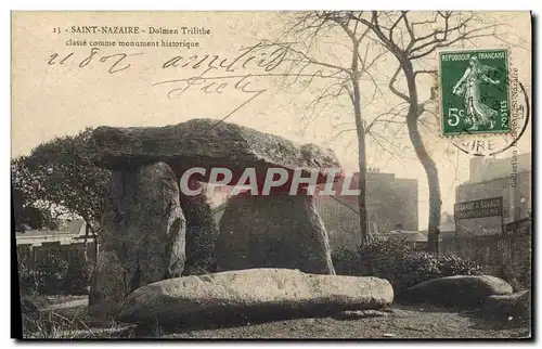 Ansichtskarte AK Dolmen Menhir Saint Nazaire Dolmen Trilithe