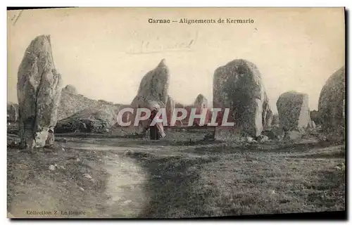 Ansichtskarte AK Dolmen Menhir Carnac Les alignements de Kermario