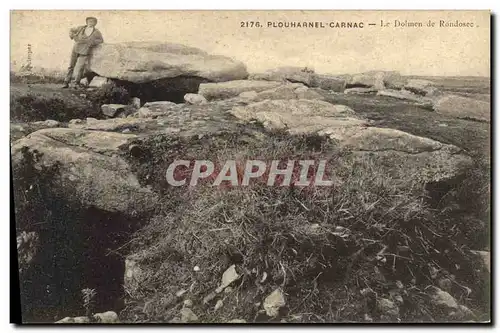 Ansichtskarte AK Dolmen Menhir Plouharnel Carnac Le dolmen de Rondosec