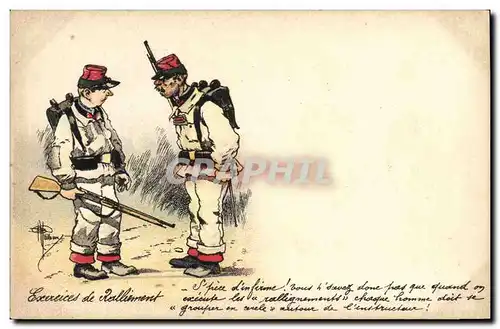 Ansichtskarte AK Militaria Exercices de ralliement