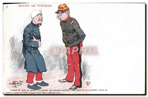 Cartes postales Militaria Motifs de punition