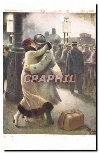 Cartes postales Militaria Salons de Paris Albert Guillaume Le Permissionnaire