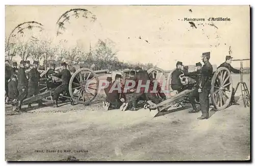 Cartes postales Militaria Manoeuvres d&#39artillerie