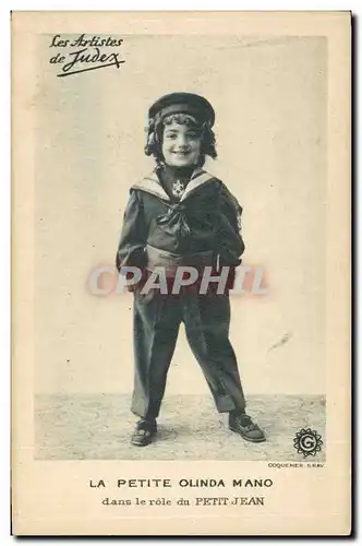 Moderne Karte Cinema Le petite Olinda Mano dans le role de Petit Jean