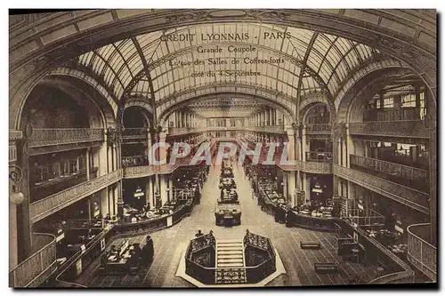 Cartes postales Banque Credit Lyonnais Paris Grande coupole Entree des salles de coffres forts