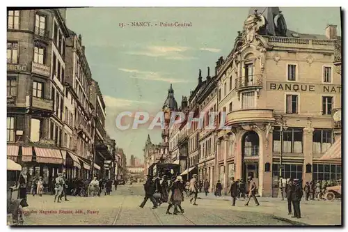 Cartes postales Banque Nancy Poste Central