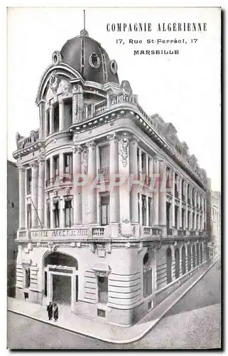 Cartes postales Banque Compagnie algerienne Rue St Ferreol Marseille Algerie