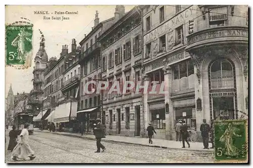 Cartes postales Banque Nancy Point Central Rue Saint Jean