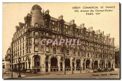 Ansichtskarte AK Banque Credit Commercial de France Avenue des Champs Elysees Paris
