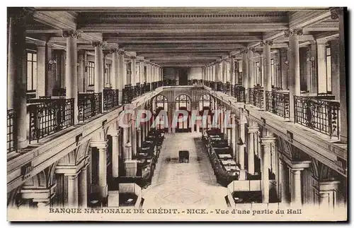 Cartes postales Banque Nationale de Credit Nice Vue d&#39une partie du Hall
