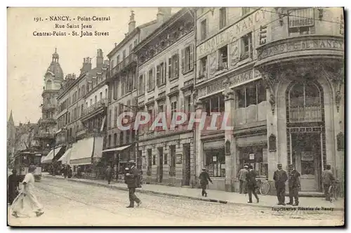 Cartes postales Banque Nancy Point Central Rue Saint Jean