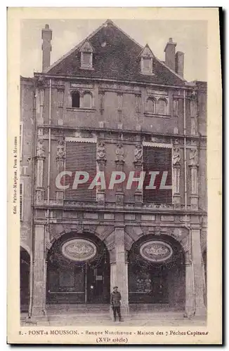 Cartes postales Banque nanceennne Pont a Mousson Maison des 7 peches capitaux