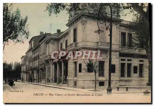 Cartes postales Banque Salon Rue Chanzy et Societe Marseillaise de Credit