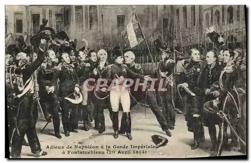 Ansichtskarte AK Napoleon 1er Adieux a la Garde Imperiale a Fontainebleau