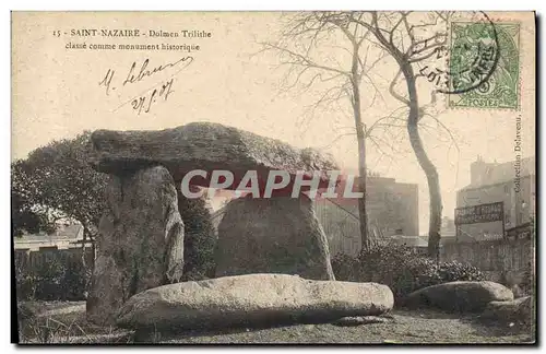 Ansichtskarte AK Dolmen Menhir Saint Nazaire Dolmen Trilithe