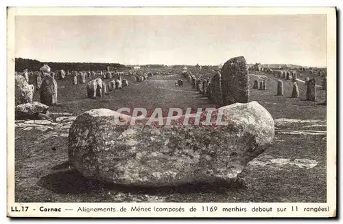 Ansichtskarte AK Dolmen Menhir Carnac Alignements de menc