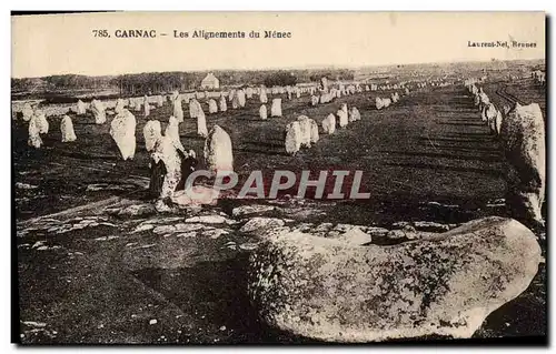 Ansichtskarte AK Dolmen Menhir Carnac Les alignements de Menec