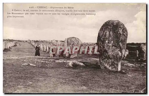 Ansichtskarte AK Dolmen Menhir Carnac Alignements du Menec