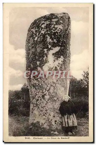 Ansichtskarte AK Dolmen Menhir Carnac Le geant de Kerderff