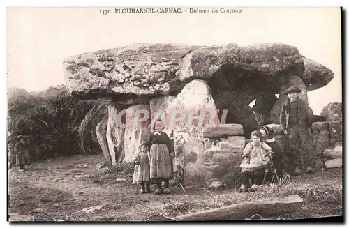 Ansichtskarte AK Dolmen Menhir Plouharnel Carnac dolmen de Crucuno Enfants