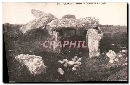 Cartes postales Dolmen Menhir Carnac Entree du dolmen de Kermario