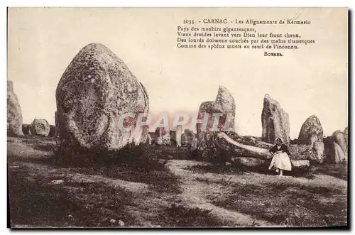 Ansichtskarte AK Dolmen Menhir Carnac Les alignements de Kermario