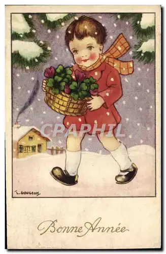 Cartes postales Fantaisie Illustrateur Gougeon Enfant