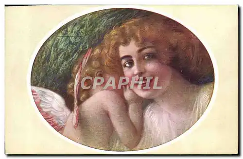 Cartes postales Fantaisie Illustrateur Guerzussi Femme Enfant