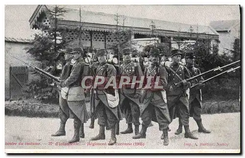 Cartes postales Militaria 37eme d&#39infanterie Regiment de Turenne 1905