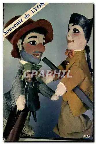 Moderne Karte Guignols Les marionnettes lyonnaises Guignol et Gnafron