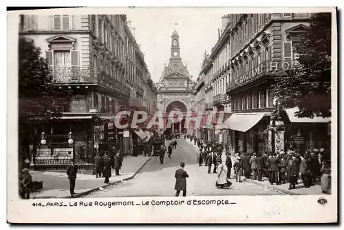 Cartes postales Banque Paris La Rue Rougemont Le Comptoir d&#39Escompte