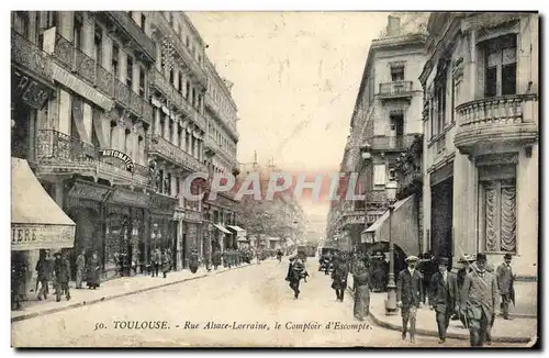 Ansichtskarte AK Banque Toulouse Rue Alsace Lorraine Le Comptoir d&#39Escompte