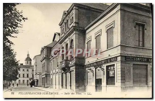 Cartes postales Banque Villefranche sur Saone Salle des fetes