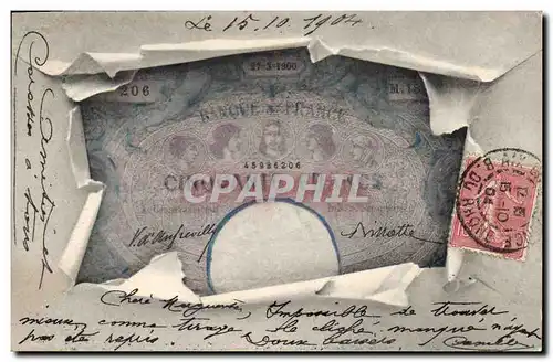 Cartes postales Billet Cinquante Francs