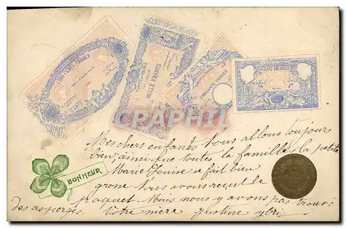Cartes postales Billets Piece 10 Francs Or