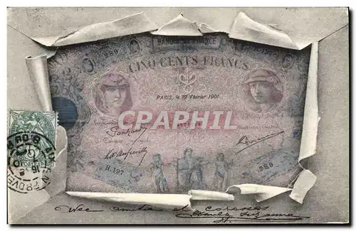 Cartes postales Billet Cinq Cent Francs