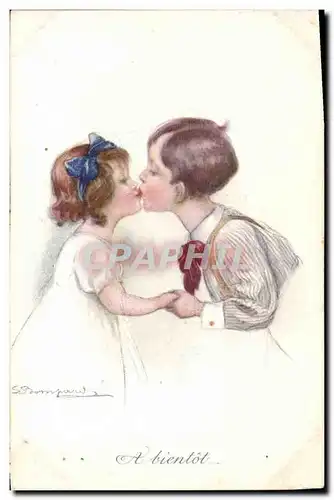 Cartes postales Fantaisie Illustrateur Bompard Enfants