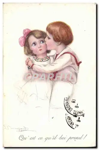 Cartes postales Fantaisie Illustrateur Bompard Enfants