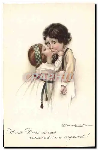 Cartes postales Fantaisie Illustrateur Bompard Enfants