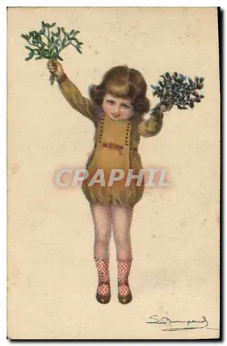 Cartes postales Fantaisie Illustrateur Bompard Enfant