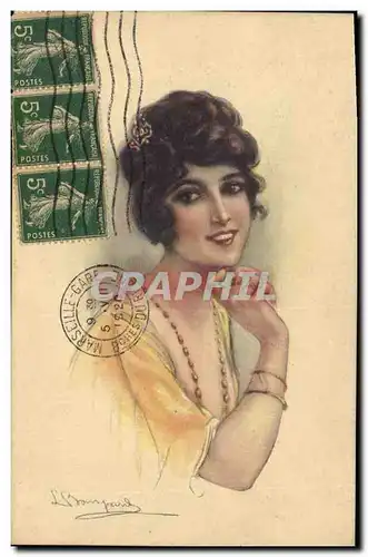 Cartes postales Fantaisie Illustrateur Bompard Femme